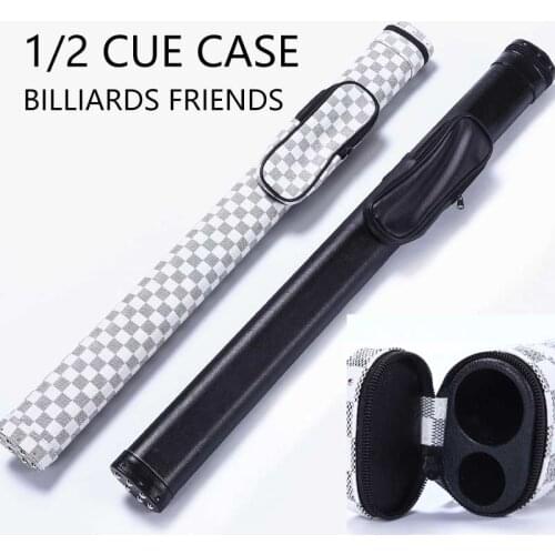 Genuine MEILIN 1/2 Pool Cue Case High Quality PU Material 2 Holes Pure Black&Bouguer Color Billiard Carrying Bag Durable Billar Accessories Portable Cue Case 2019