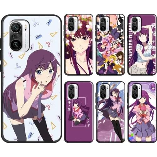 Monogatari Senjougahara Hitagi For POCO X3 M3 F1 F2 Pro Case For Xiaomi Mi 11 8 9 9T 10T Pro A1 A2 Mi Note 10 Lite Cover