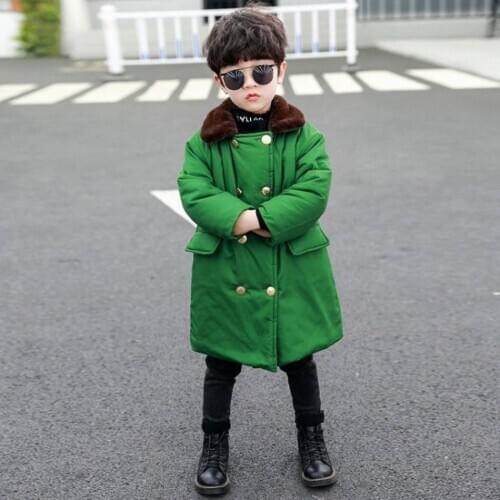 Russian Winter Jackets New Kids Thicken Coats For 18M-10Year Warm Velvet Outerwear Parka Children Long Overcoat Boys Clothes
