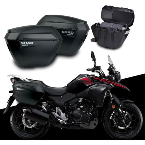 For SUZUKI V-STORM DL250 DL 250 SHAD SH23 Side Boxs+Rack Support System Motorcycle Luggage Case Saddle Bags Bracket Carrier