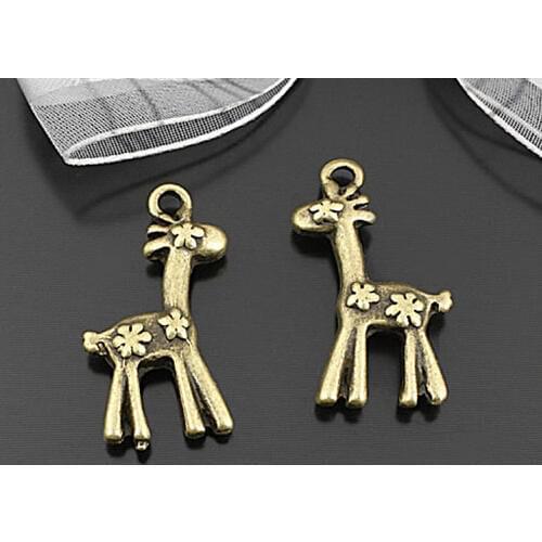 E543)100g,about 28-30 pieces 30x16mm Antique Bronze Zinc Alloy Deer Charms Pendants Diy Jewelry Findings Accessories Wholesale