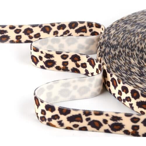 Hot Ribbon 1/1.6/2/2.5/3.8cm 2yard Printed Leopard Velvet Ribbon Garment Party Decoration Handmade Ribbon Gift Wrapping