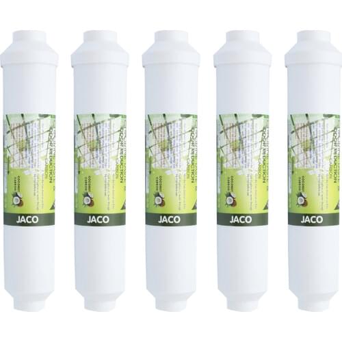 5 PCS Quick Connect 10 ''T33 Water Purifier Inline Coconut Carbon Post Water Filter Cartridge Reverse Osmosis Water Purifier