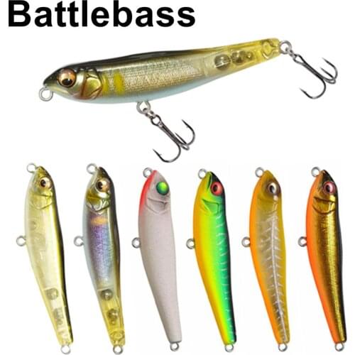 BATTLEBASS 2021 New All Depth Penicl Lure 71mm 7g Sinking Sitckbait Surface DOGX Popper Bass Pike Fishing Bait
