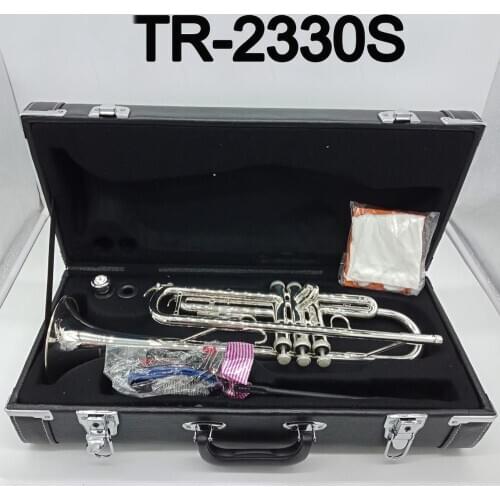 New MFC Bb Trumpet 2330S Silver Plated Music Instruments Profesional Trumpets Student Included Case Mouthpiece Accessories