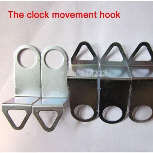 Wholesale 100PCS/LOT Quartz Clock Movement Kit Spindle metal HANGER HOOK DIY wall clock accessories BG002 DHL shipping
