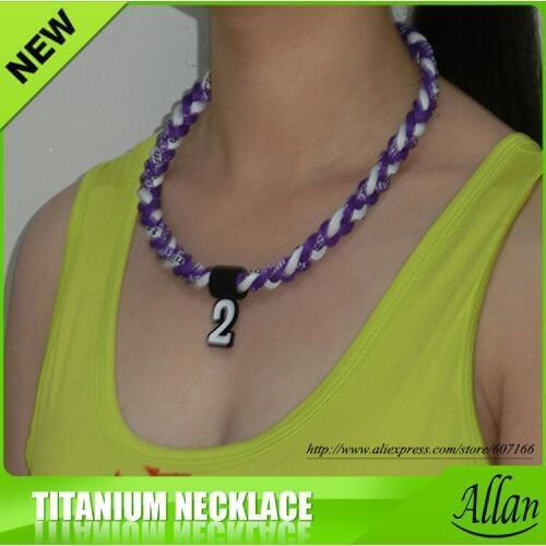 Wholesale Brand New Baseball Sports Titanium 3 Rope Braided Necklace