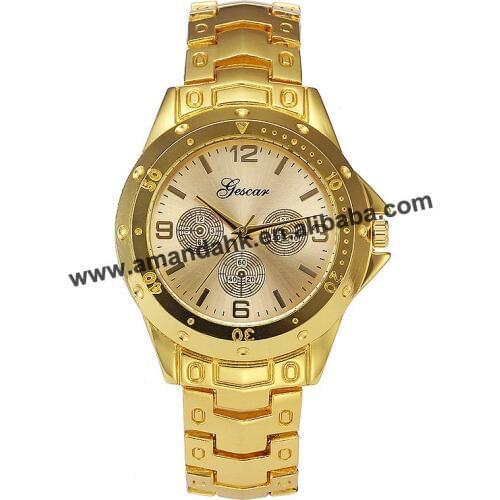 High Wholesale Mens Dress Watch Men Business Gescar Alloy Wrist Watch Fashion Women Quartz Watches Male Gifts Clock