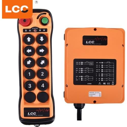 Q1000 LCC 10 Keys Radio Industrial Wireless Remote Control Anti-rolling for Overhead Crane Electrical Hoist Truck