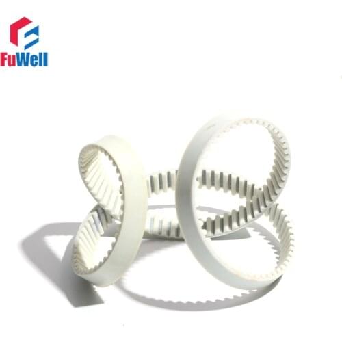 HTD5M Polyurethane Timing Belt White PU 4115/4160/4170/4180/4190mm Transmission Belt 15/20/25/30mm Width Gear Pulley Belt