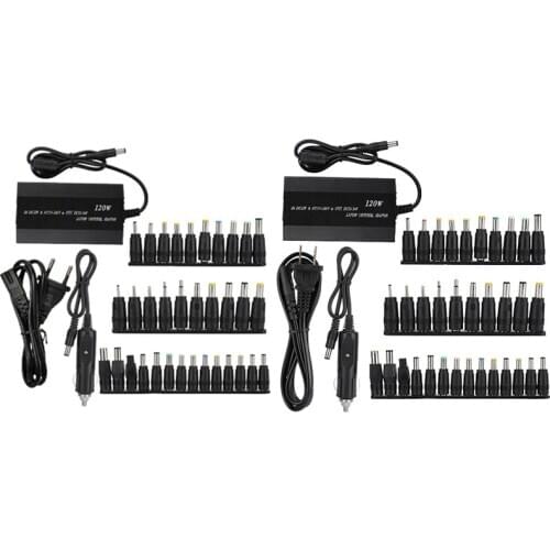 Universal 120W 34 Tips Car Home Charger Power Supply Adapter for Laptop Notebook