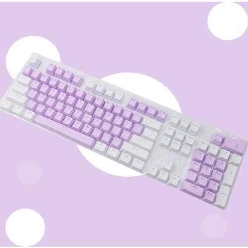 104Pcs/Set ABS Universal Backlit Key Cap Keycaps for Cherry Mechanical Keyboard Computer Peripherals for Cherry/Kailh/Gateron