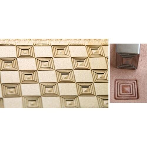 Advanced steel Geometric border Recursive patter Hand-work unique design leather working tools carving punches stamp craft tools