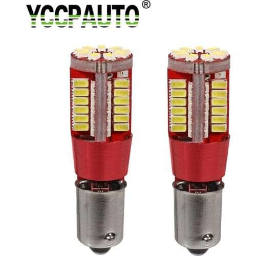 YCCPAUTO 2Pcs T11 T4W H6W BA9S LED Car light Source 3014 57SMD 12V Car Auto LED Side Wedge Clearance Light Marker Lamp White