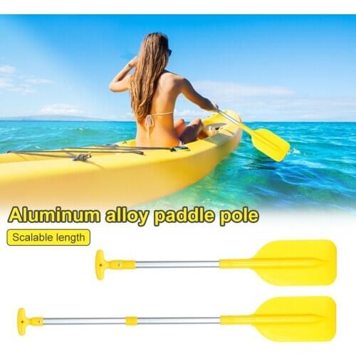 1Pcs Telescopic Paddle Portable Collapsible Adjustable Aluminum Alloy Oar Safety Boat Accessories Kayak Paddle