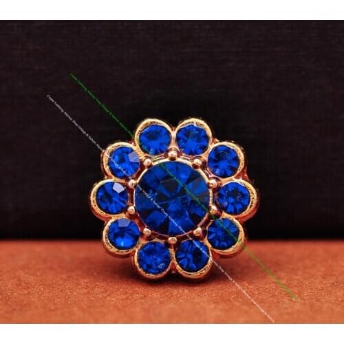10pcs 14mm Sparkling Blue Rhinestone Crystal Floral Concho Screwback For Leathercraft Belt Saddle Tack Spur Accessories