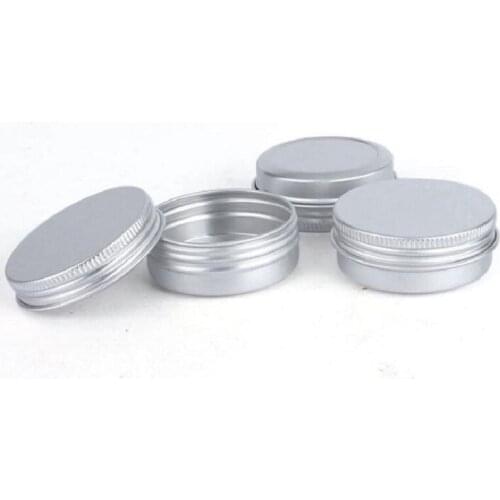 100Pcs 5g 10g 15g 20g 30g 50g 60g Aluminum Jars Metal Empty Cosmetic Face Care Eye Cream Lip Balm Gloss Packaging