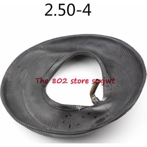 2 Pcs 2.50-4 250-4 250-4 Inner Tube 2.50-4 Inner Tire Metal Valve Tube for Gas & Electric Scooter Bike Motorcycle Tyre