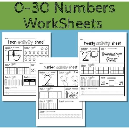 31PCS/Set Learn English Math 0-30 Number Writing Classroom Workbook PRESCHOOL Coloring Fun Books Educational Toys for Children