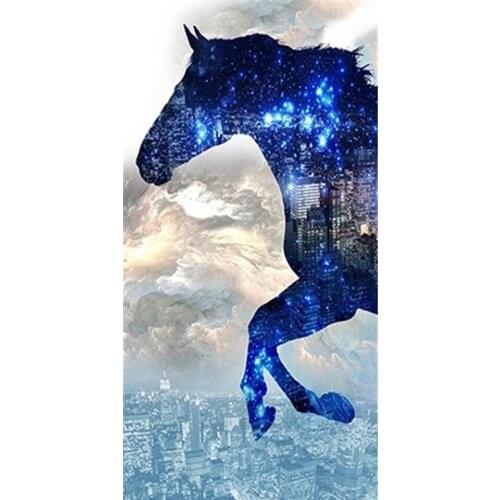 DIY 5D Diamond Painting Animal Horse Cross Stitch Kit Full Drill Square Round Embroidery Mosaic Art Picture of Rhinestones Decor