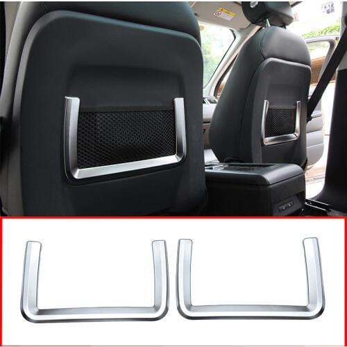 Car Accessories Interior Seat Rear Back Net Bag Frame Cover Trim Strips for Land Rover Discovery Sport Range Rover Evoque Sport