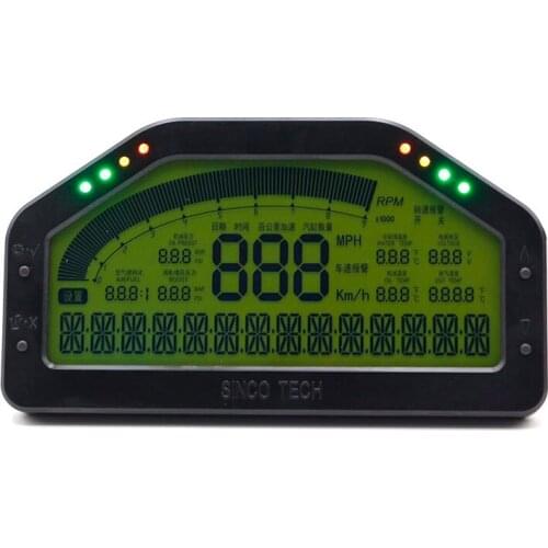 Car racing parts 908 6.5 inch LCD Screen Display Dashboard with Multi-function Gauge full Sensor Kit