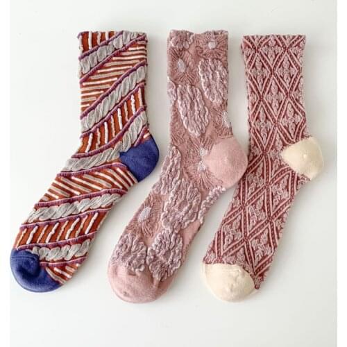 Folk-Custom Style Long Socks Women Fashion Breathable Harajuku Accessories Cute Socks Leg Warmers Kawaii Socken Calzini Donna