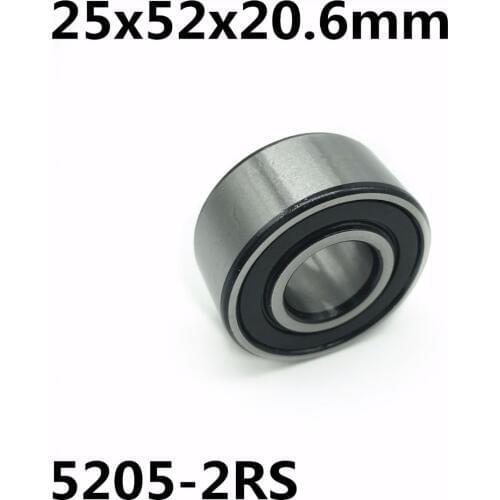 5205-2RS 25x52x20.6 mm Double row angular contact bearings 5205 Free shipping