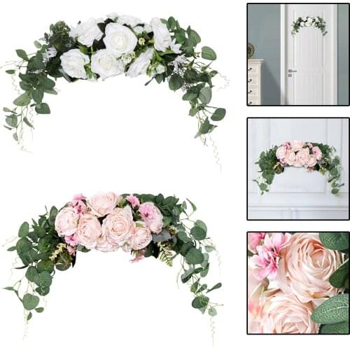 Artificial Wedding Arch Swag Decoration Silk Flower Wreath Clearance Flower Swag Table Party Ornament Festival Decor