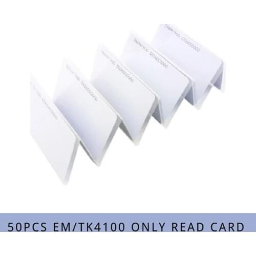 50PCS TK/EM4100 Access Control Card 125Khz RFID Read-Only Authorization Key Fob ID Smart Chip Tag For Attendance Badge