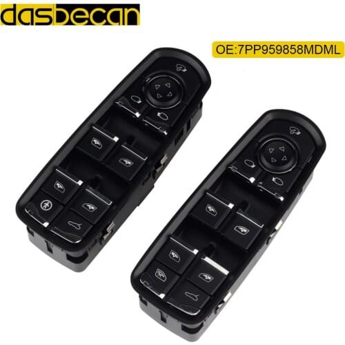 Auto Front Door Driver Side Electric Power Window Panel Switch Button with Child Lock for Porsche Panamera 01-20 7PP959858MDML
