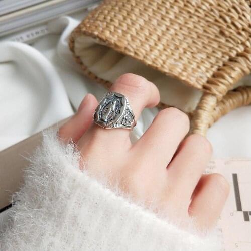 SHANICE S925 Silver Retro Thai Silver Maria Ring simple fashion vintage design wild rings for women charms temperament jewelry