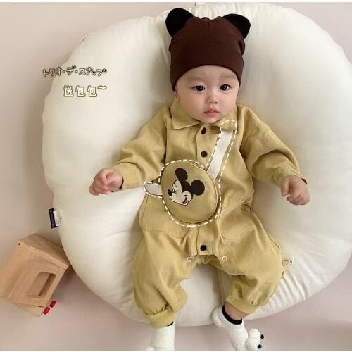 Mickey New Baby Girl Boy Clothes Long Sleeve Overall Autumn Spring Fashion Newborn Infant Romper Jumpsuit Cotton Toddler Outfits