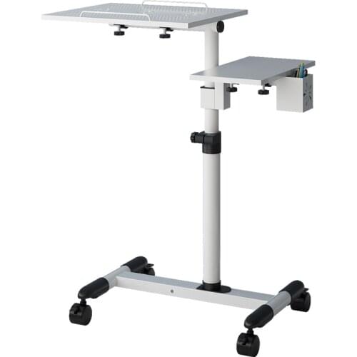 Bed with Multi-function Lazy Crib Side Table Folding Movable Lifting Rotating Laptop Desk Table