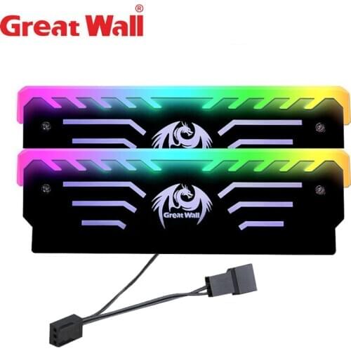 Great Wall RAM Cooler Heat Sink PC Radiator For DDR3 DDR4 Auto RGB Cooler 3Pin Computer Memory Cooling Vest