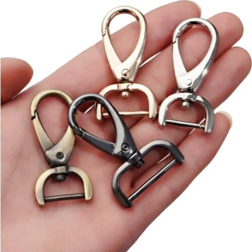 Metal Detachable Snap Hook Trigger Clips Leather Strap Buckles Pet Leash Hooks Belt Keychain Webbing Buckle Home Handmade Tools