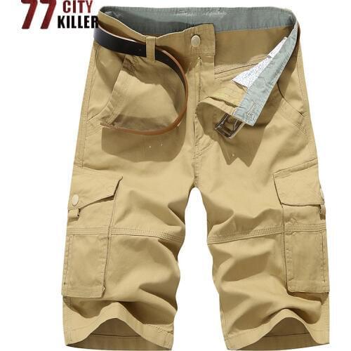77City Killer Camouflag Cargo Shorts Men Brand Summer Military Mens Shorts Outwear Breathable Men Shorts short homme Size 29-40