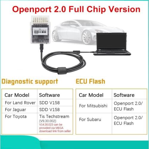 Newest Tactrix Openport 2.0 ECU FLASH OBD 2 OBD2 Open Port 2.0 Chip Tuning Car Diagnostic Tool For Benz For Toyota Auto Scanner
