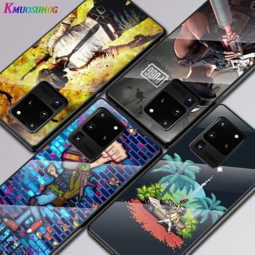 Popular Games PUBG For Samsung Galaxy S20 FE S10e S10 S9 S8 Ultra Plus Lite Plus 5G Tempered Glass Cover Phone Case