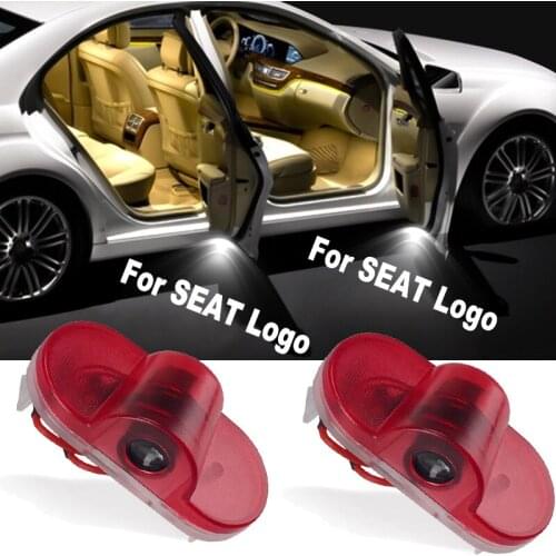 1-20 Pair Welcome Light For SEAT Leon Toledo Car Door Ground HD LED Logo Badge Projector Shadow Courtesy Light Accessories