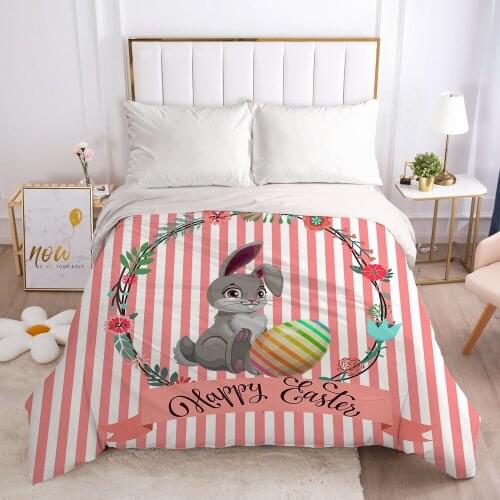 Luxury Duvet cover Quilt/Blanket/Comfortable Case Single Double Queen King Bedding 140x200 240x220 240x260 Eastey Pink bunny