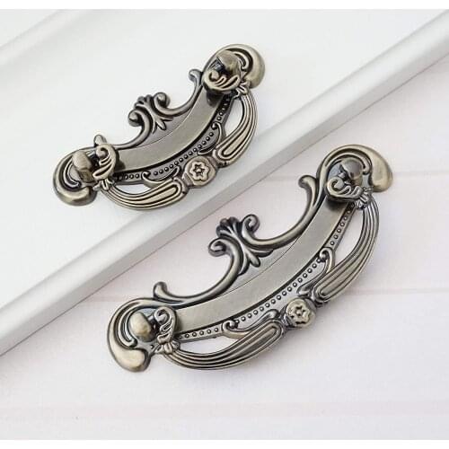 2.5" 3.75" Bronze Copper Dresser Bail Pull Drawer Knobs Pulls Handles Cabinet Drop Pull Retro Kitchen Furniture Handle Pull