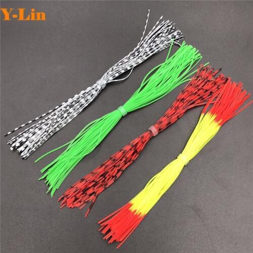 Fishing Silicone Skirts forg tail DIY rubber jig lures Accessories squid rubber skirts Beard wire Making Random Mixing Color