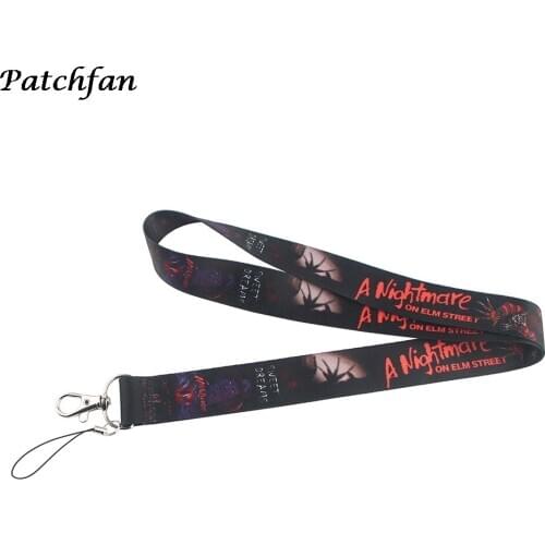 AD136 Patchfan Horror Movie Cartoon Lanyard for Key Phones USB Flash Drives Keys Keychains ID Name Tag Badge Holders Rope
