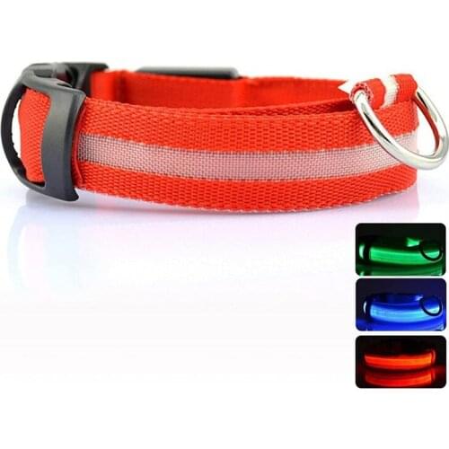 Light Up Dog Collar LED Safety Collar with USB Rechargeable Bright Dog Flashing Collar Adjustable for Small Medium Large Dogs