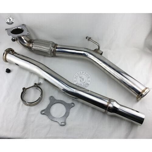 Turbo Catless Downpipe Exhaust 2.0T Decat Cat delet RACING 3.0'' FOR AU A3 FSI /SEAT LEON FR CUPRA/ V W GOLF GT I 2.0 MK5 MK6