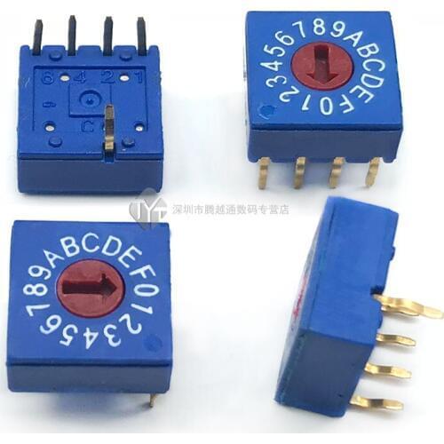 0-F rotary coding switch DIP switch 16 gear PCB encoder 8421C reverse code 4:1 switch