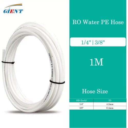 1/4'' 3/8'' PE Pipe Food Grade Water Purifier Pipe Hi-Quality Soft Tube Aquarium Flexible Hose Reverse Osmosis Water Pipe