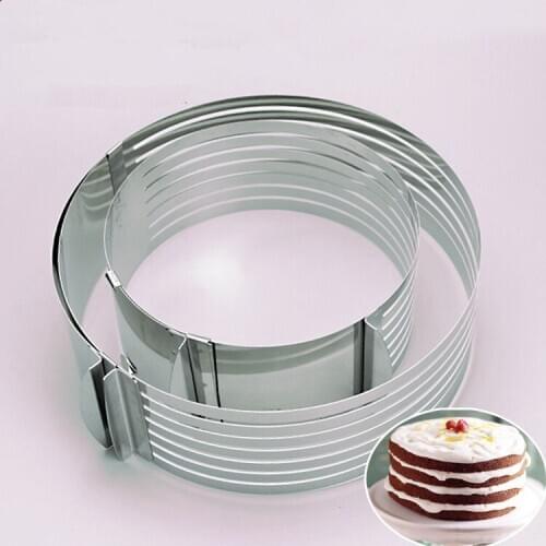 1PC Adjustable Mousse Ring Mousse Cake Slicer Mold Cut Tools with Adjustable Ring for DIY Cooking Baking Mousse Pastry NE 009