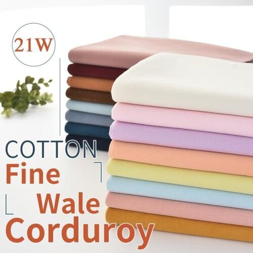 145*50cm/pcs Cotton fine wale corduroy fabric 21w corduroy fabric baby clothes childrens clothing shirt clothing fabric
